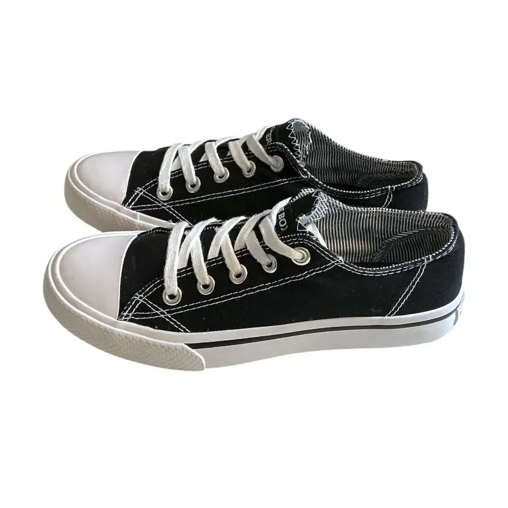 Joe Boxer Women's Black White Stella‎ Casual Sneakers Size 7M